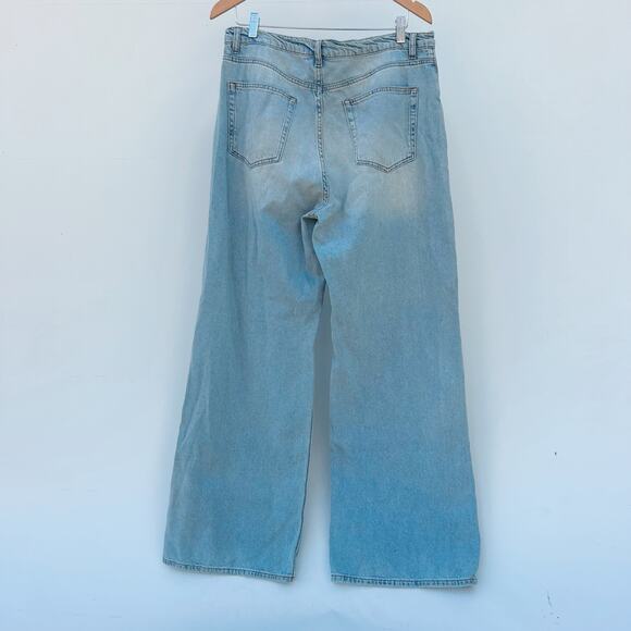 Reformation Jeans Cary High Rise Slouchy Wide Leg Jeans Light Bowen 31 Baggy - Picture 4 of 11